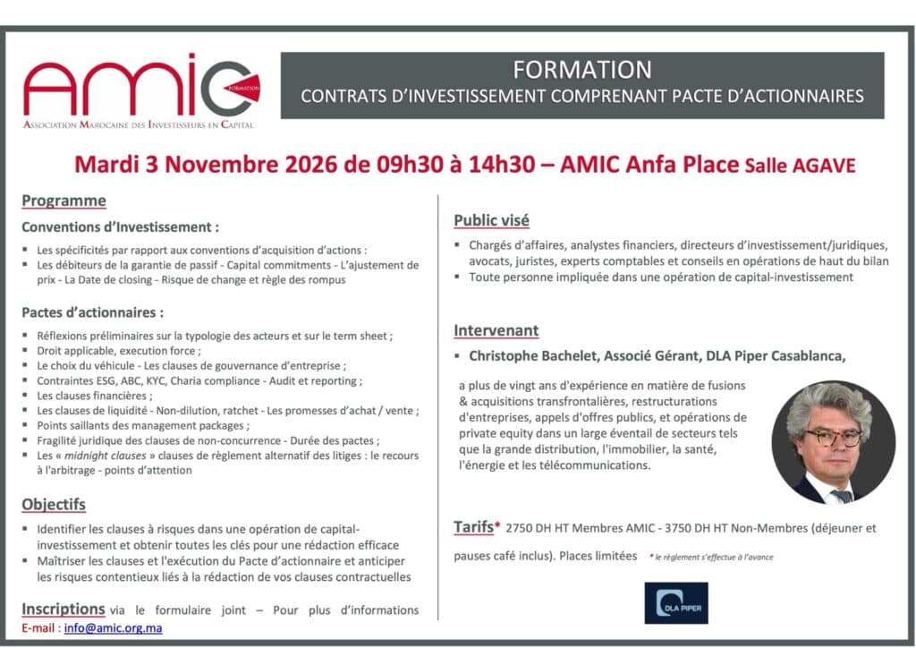 Formation aux Contrats d'Investissement